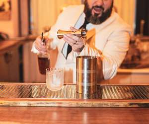 bartender mixing drinks